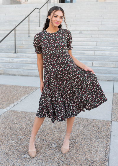 Tiered floral dress