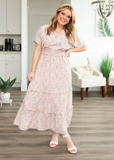 Pink floral dress