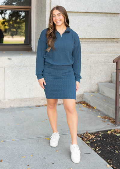 Kirstie Navy Knit Skirt