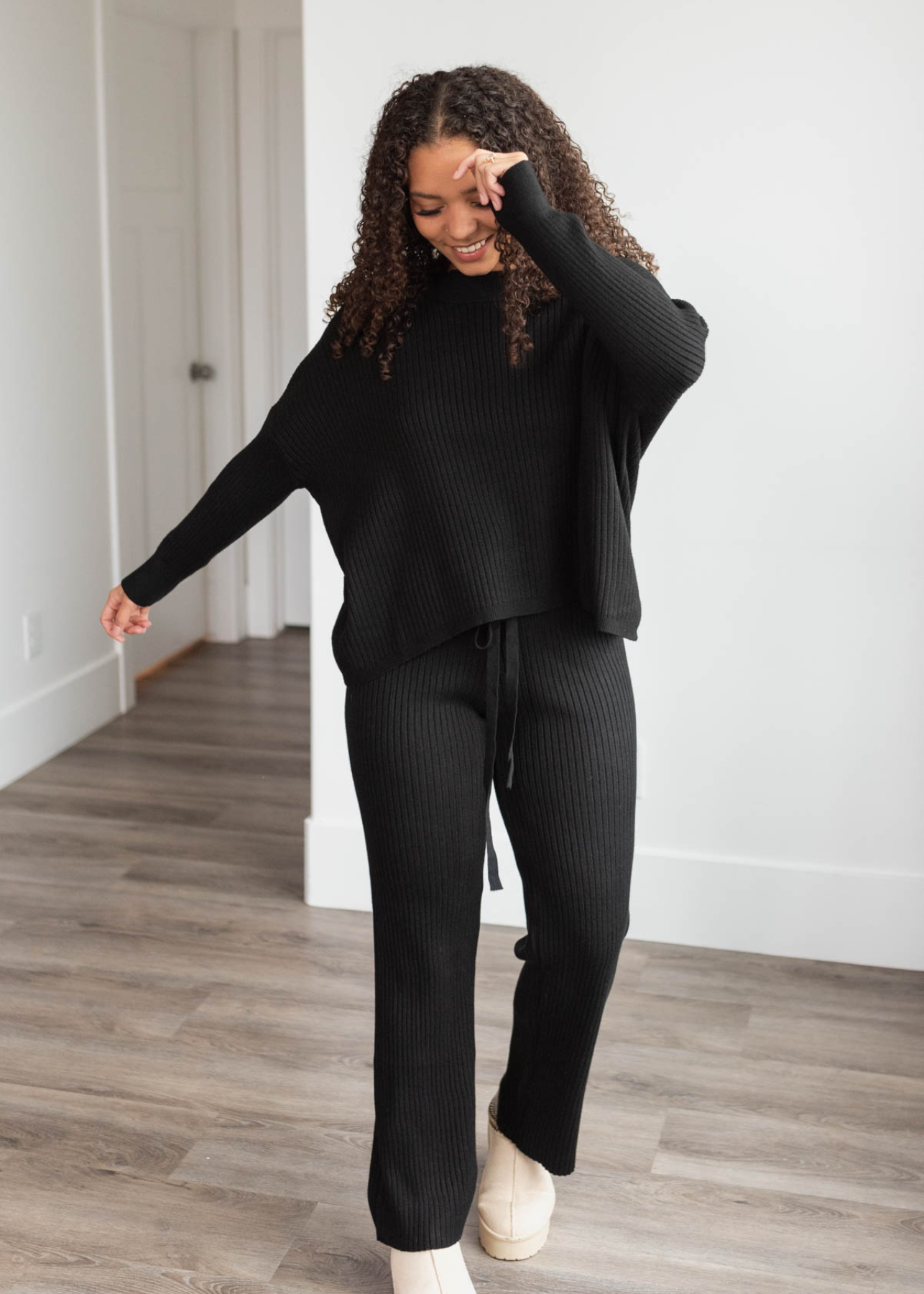 Long sleeve black sweater