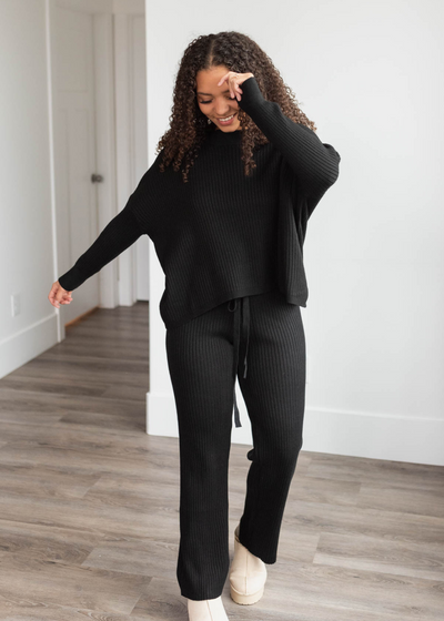 Long sleeve black sweater