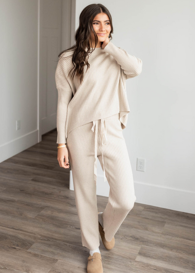 Long sleeve oatmeal sweater