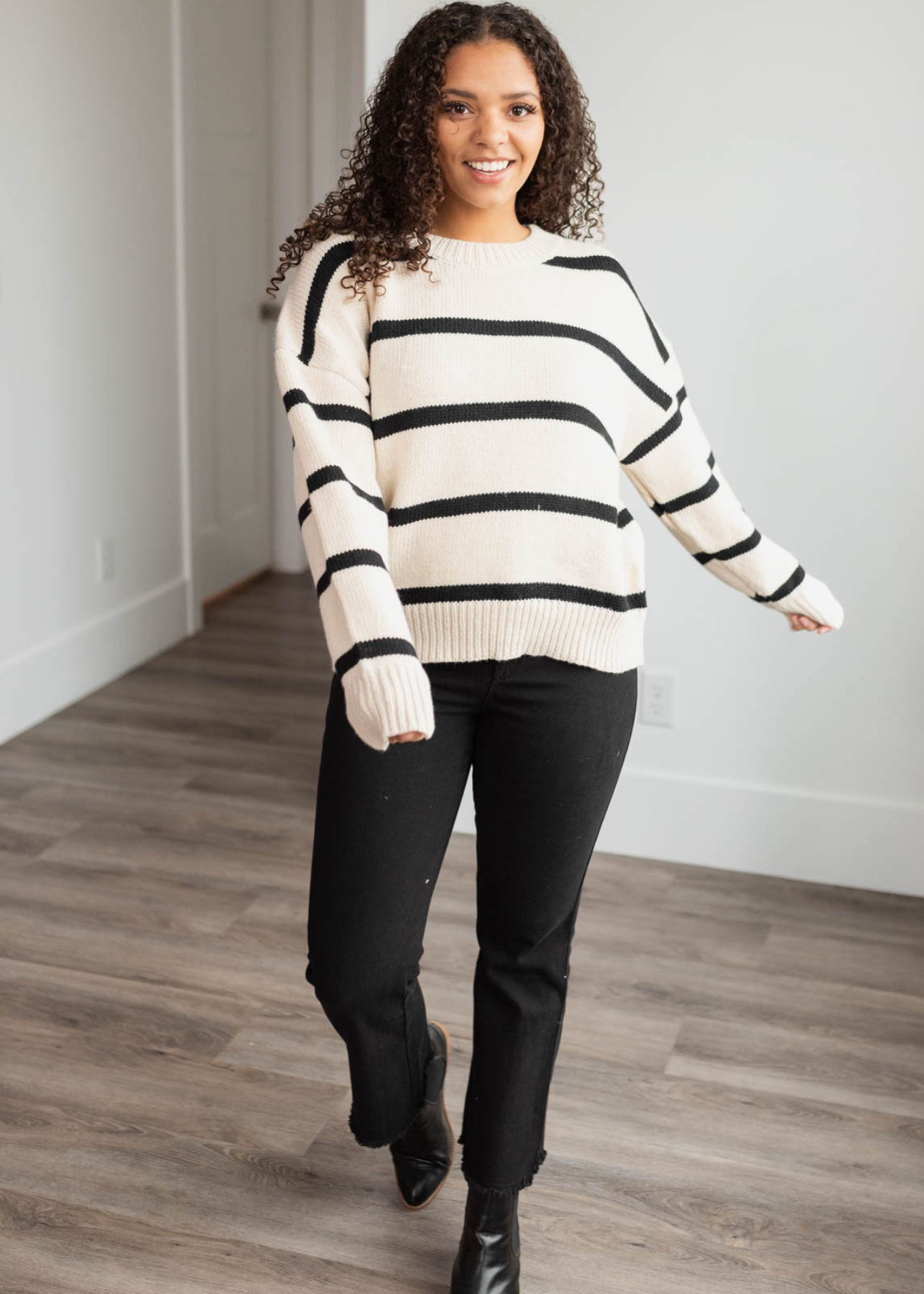 Black stripe sweater