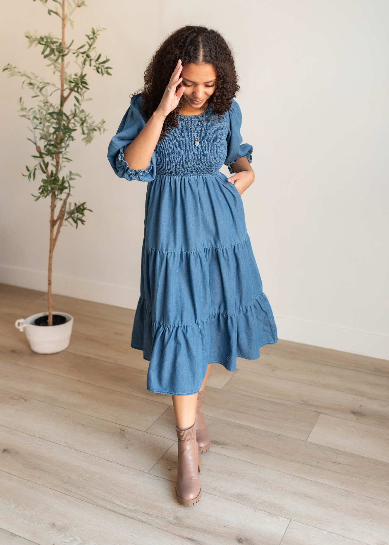 Liana Vintage Denim Dress