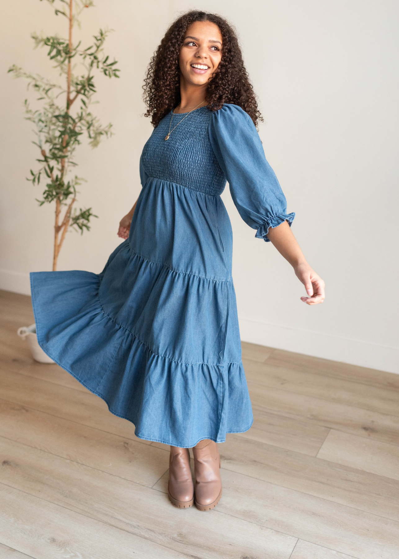 Liana Vintage Denim Dress