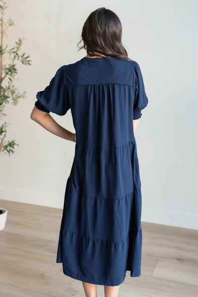 Liberty Navy Tiered Dress