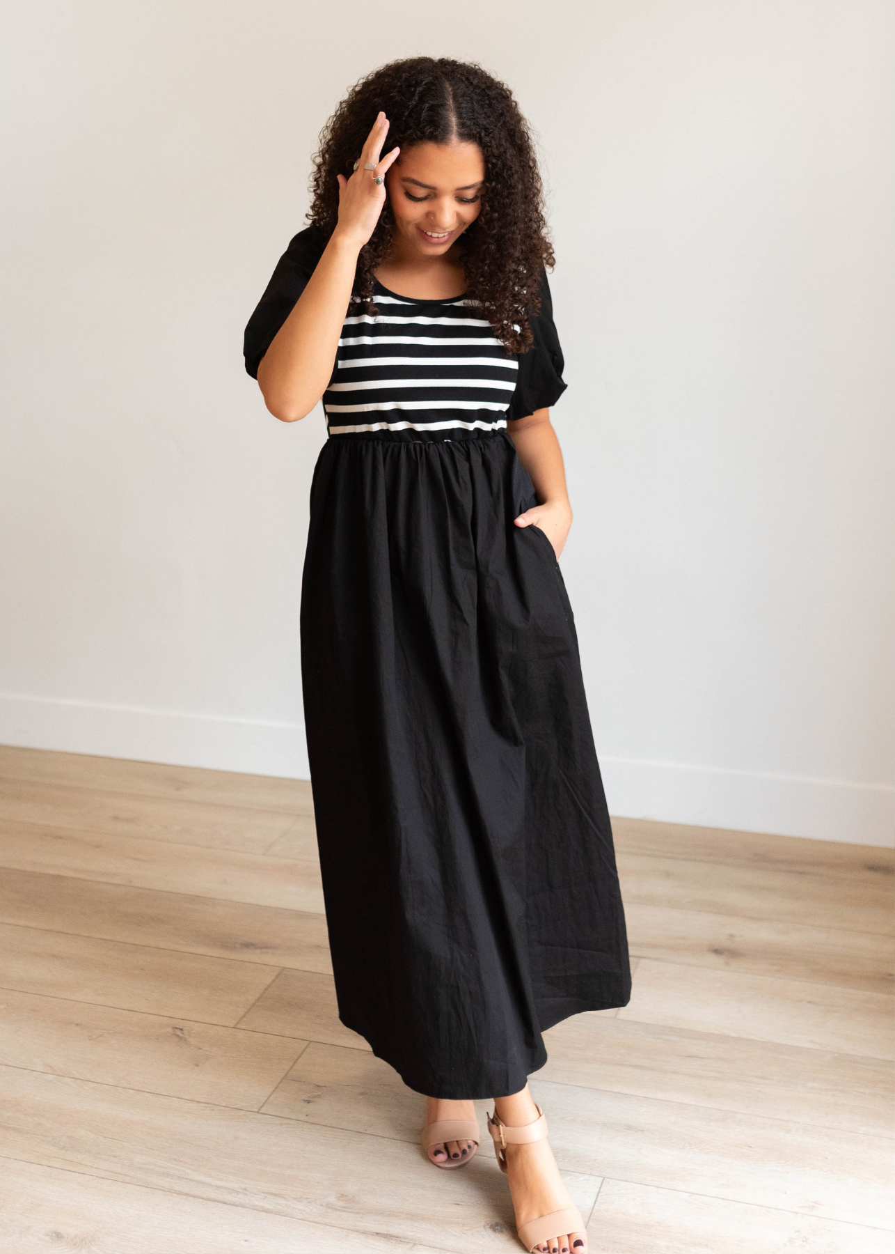 Black stripe dress