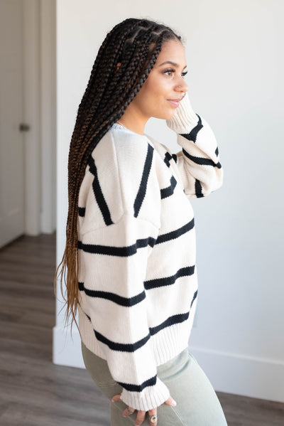 Lia Black Stripe Sweater