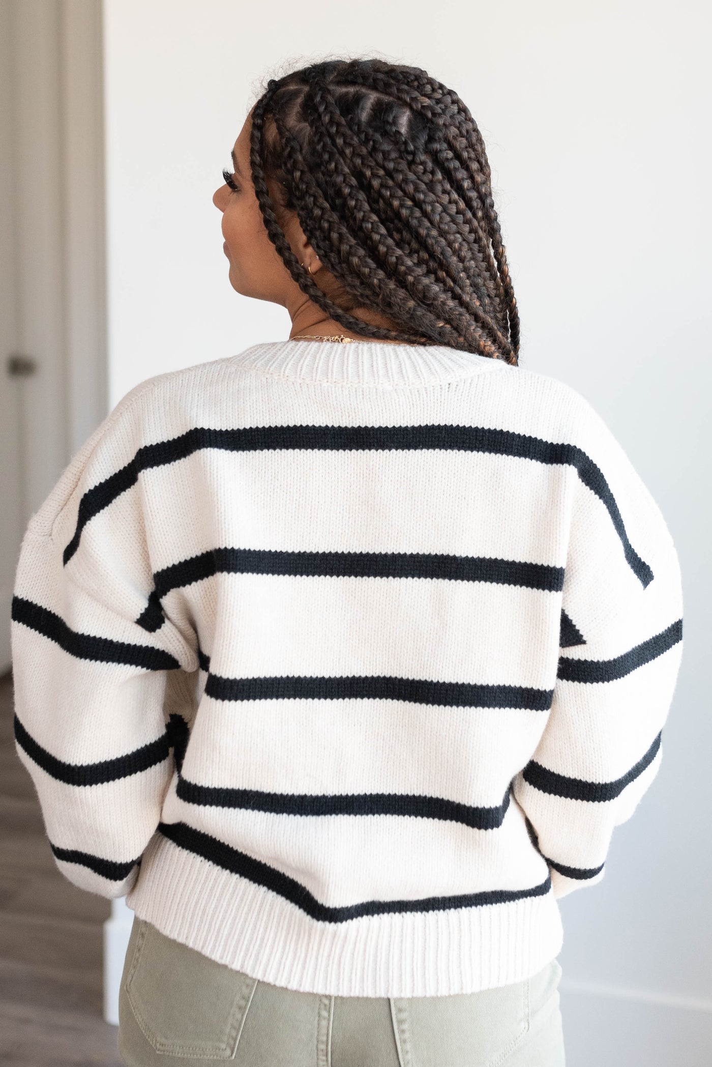 Lia Black Stripe Sweater