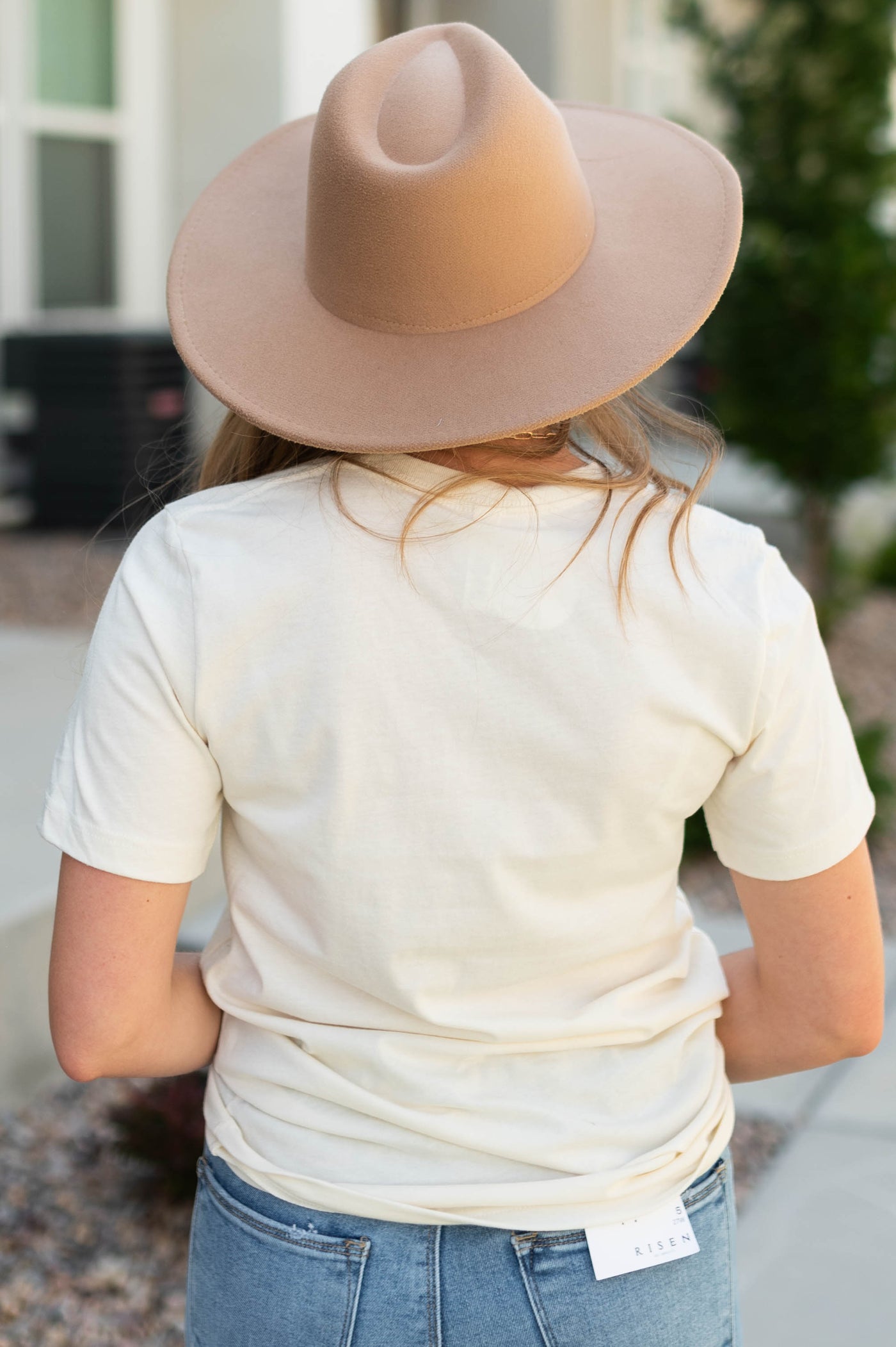 Back view long live cowgirls ivory tee