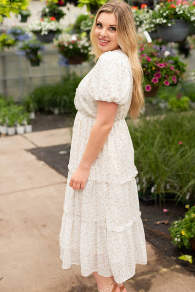 Lyssa Dusty Blue Floral Dress