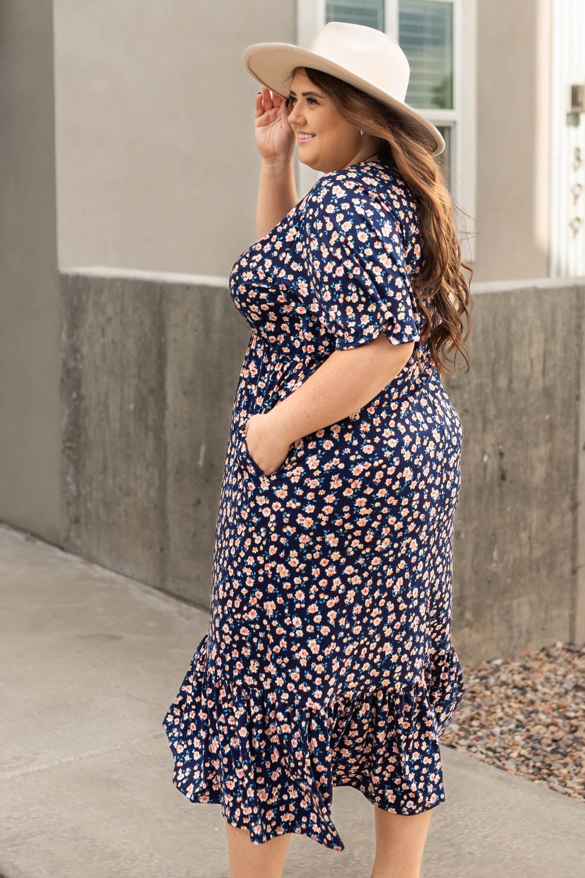 Marsha Navy Floral Dress