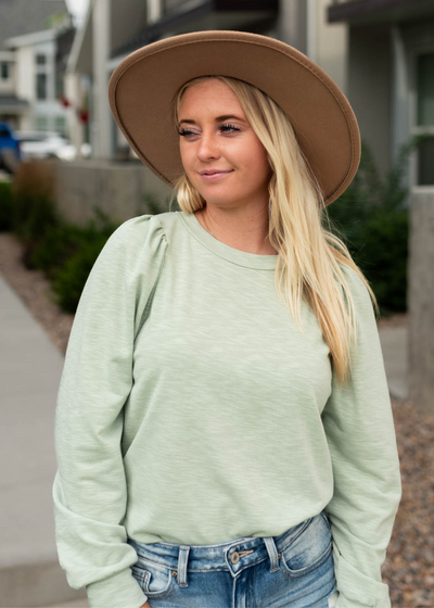 Long sleeve sage sweatshirt