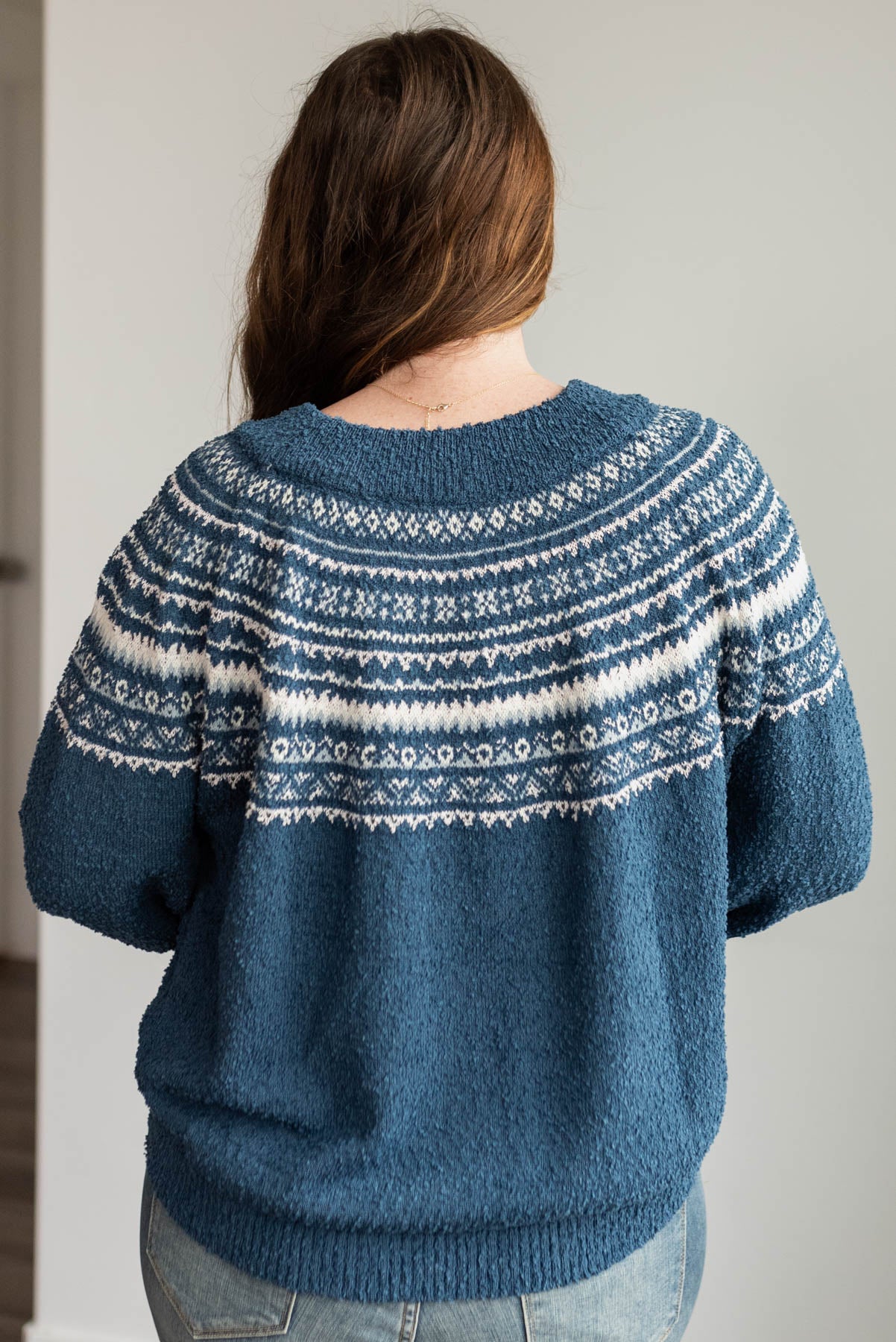 Plus size navy knit sweater