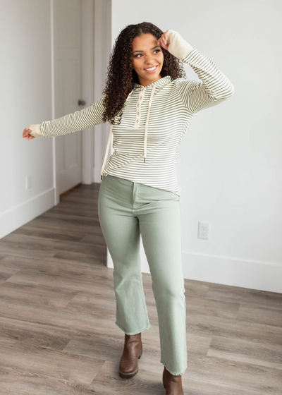 Odette Dusty Mint High Rise Pants