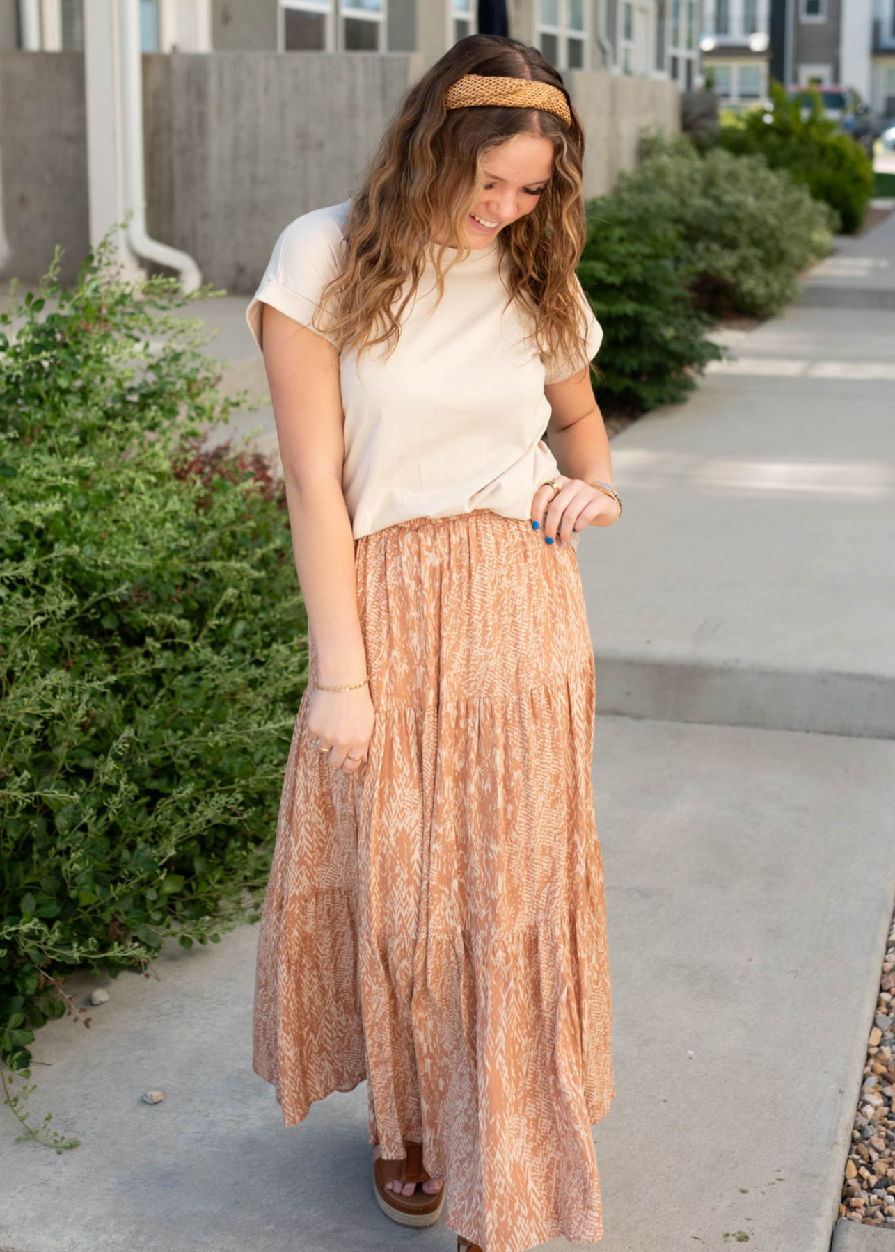 Terracotta pattern skirt