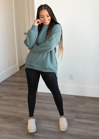 Jade pocketed sweater with drop shoulder