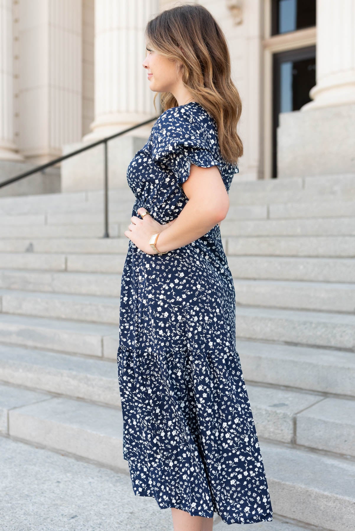 Small navy floral dress