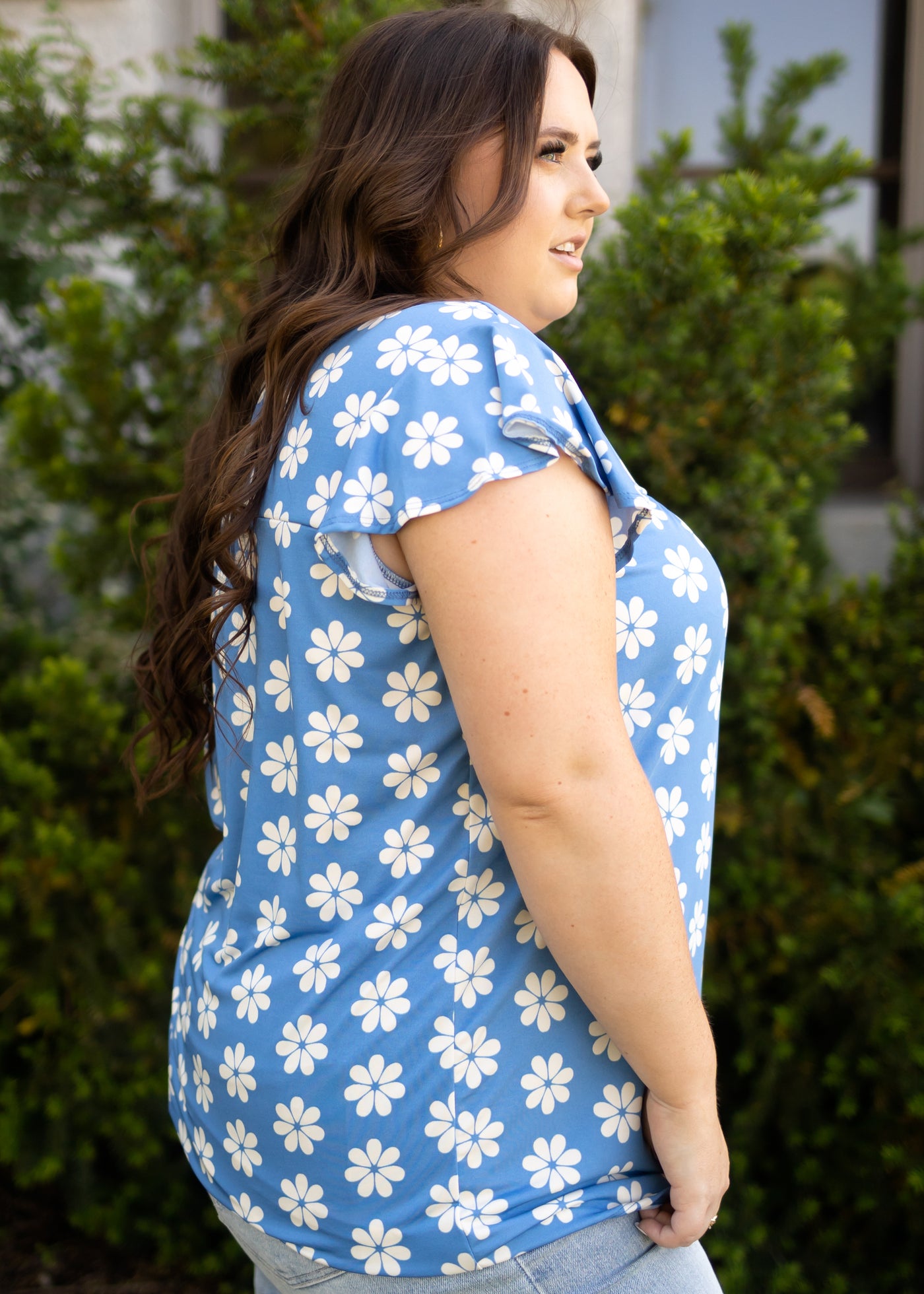 Rosalind Blue Floral Top