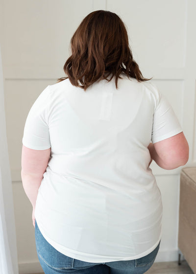 The Classic White V-Neck Top