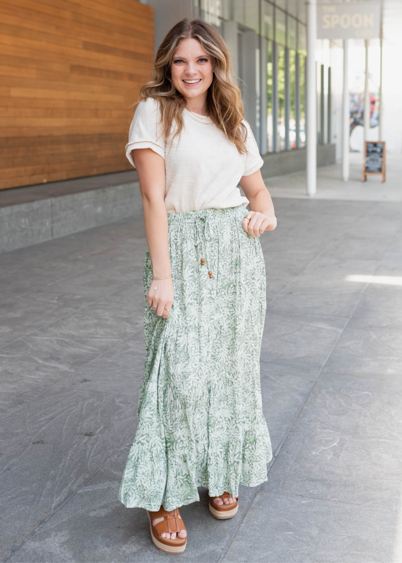 Tiana Green Leaf Skirt