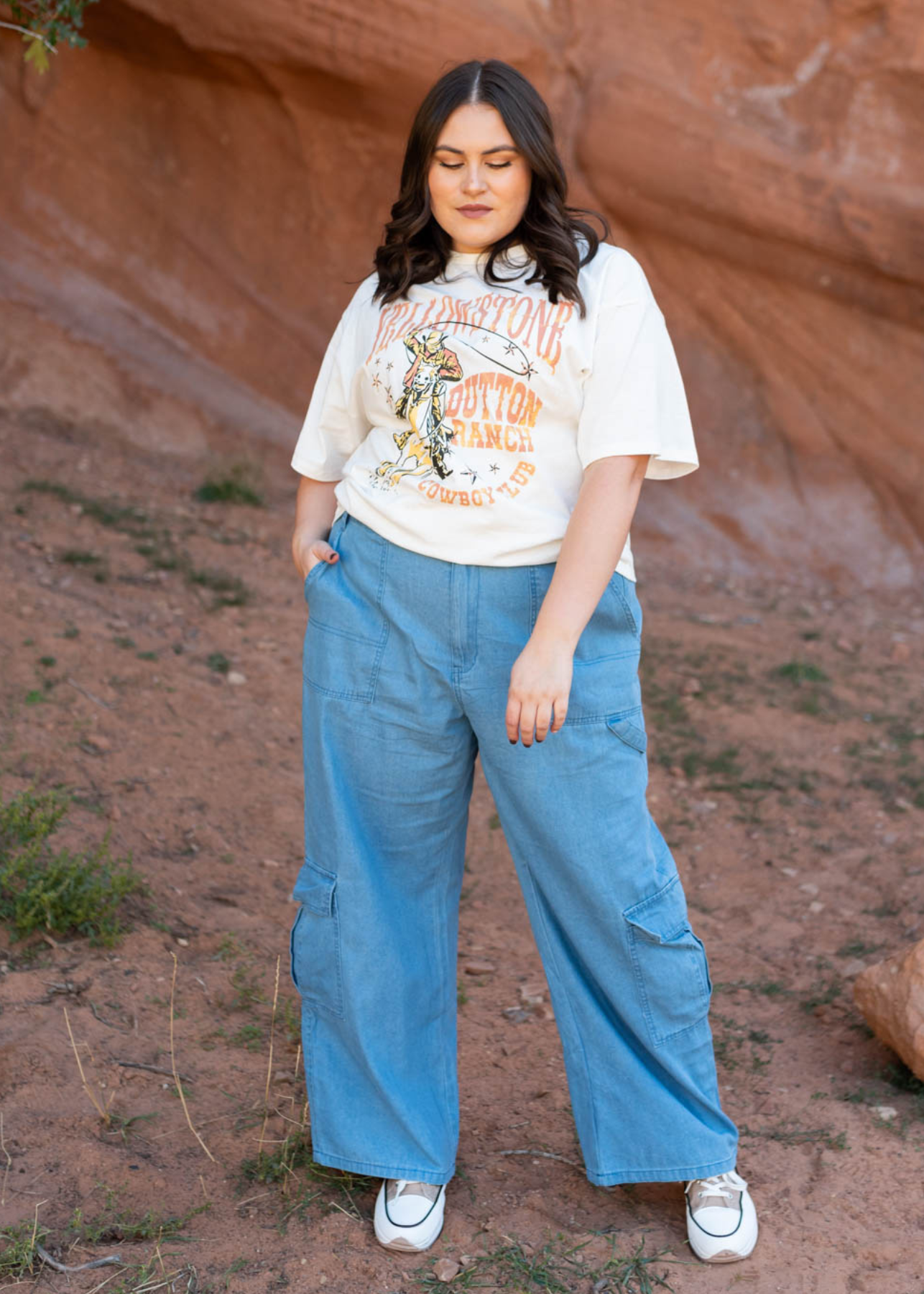 Plus size denim pants