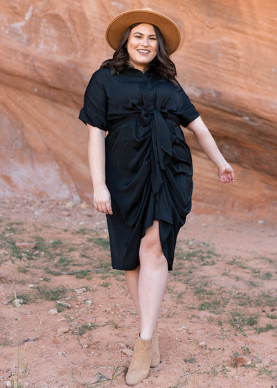 Plus size black dress