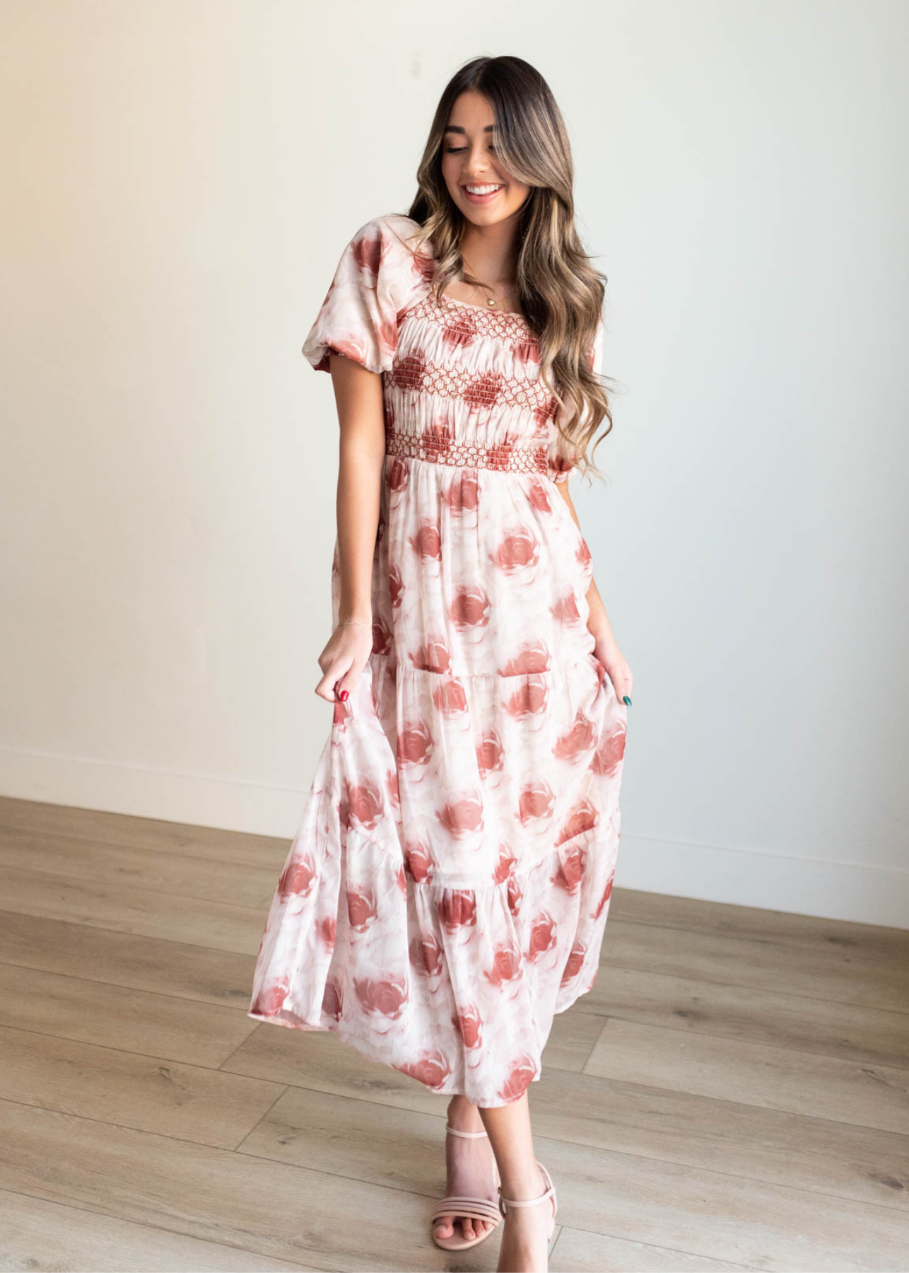 Victoria Rose Floral Tiered Dress