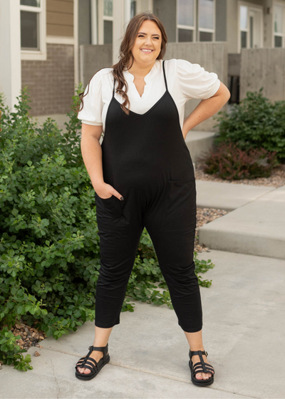 Plus size black jumpsuit