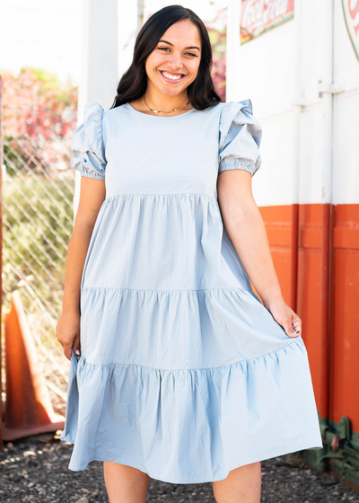 Stone blue dress