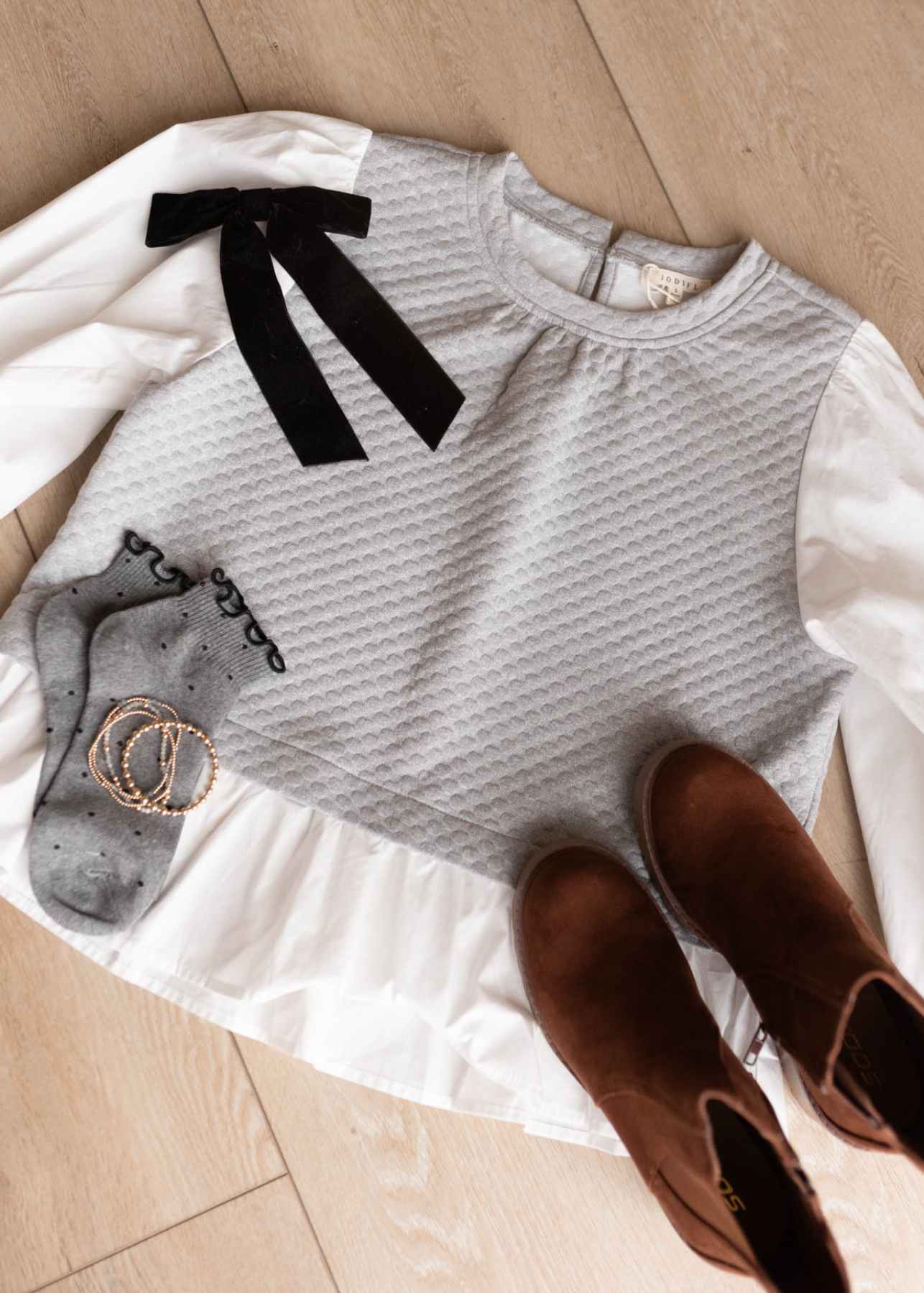 Lorretta Heather Grey Blouse