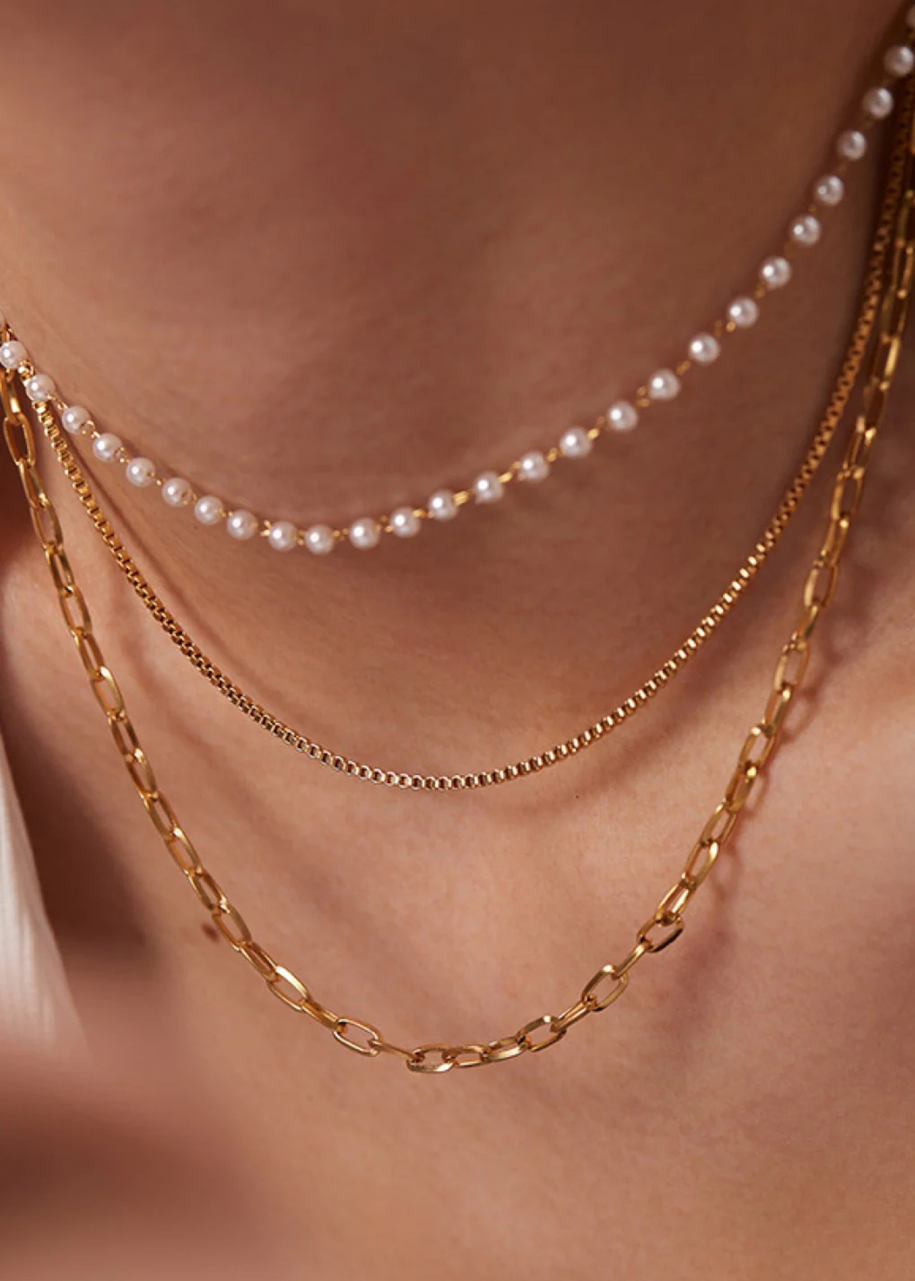 Annie 18K Peal Chain Necklace