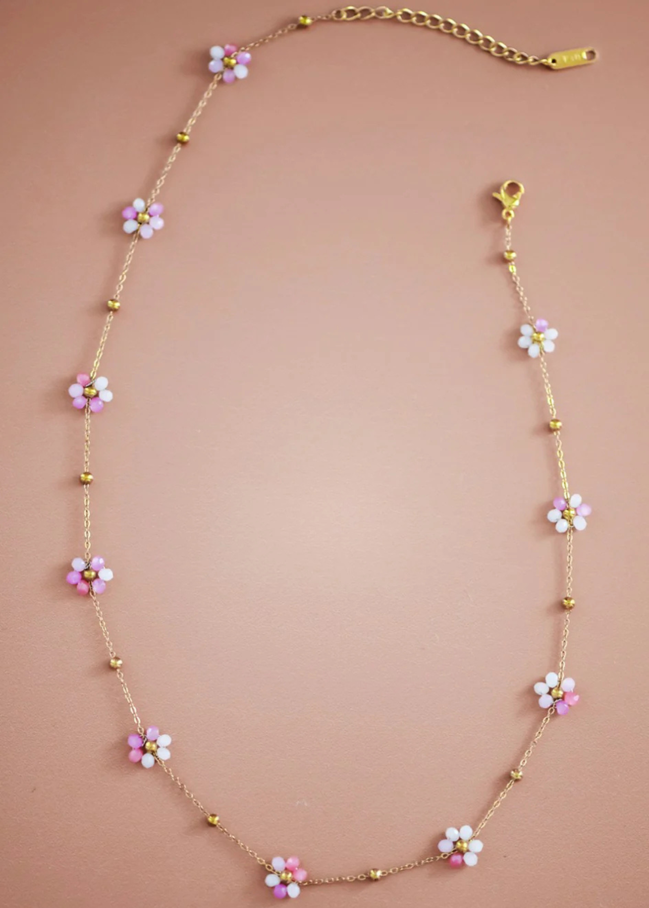 Mallory 18K Pink Floral Necklace