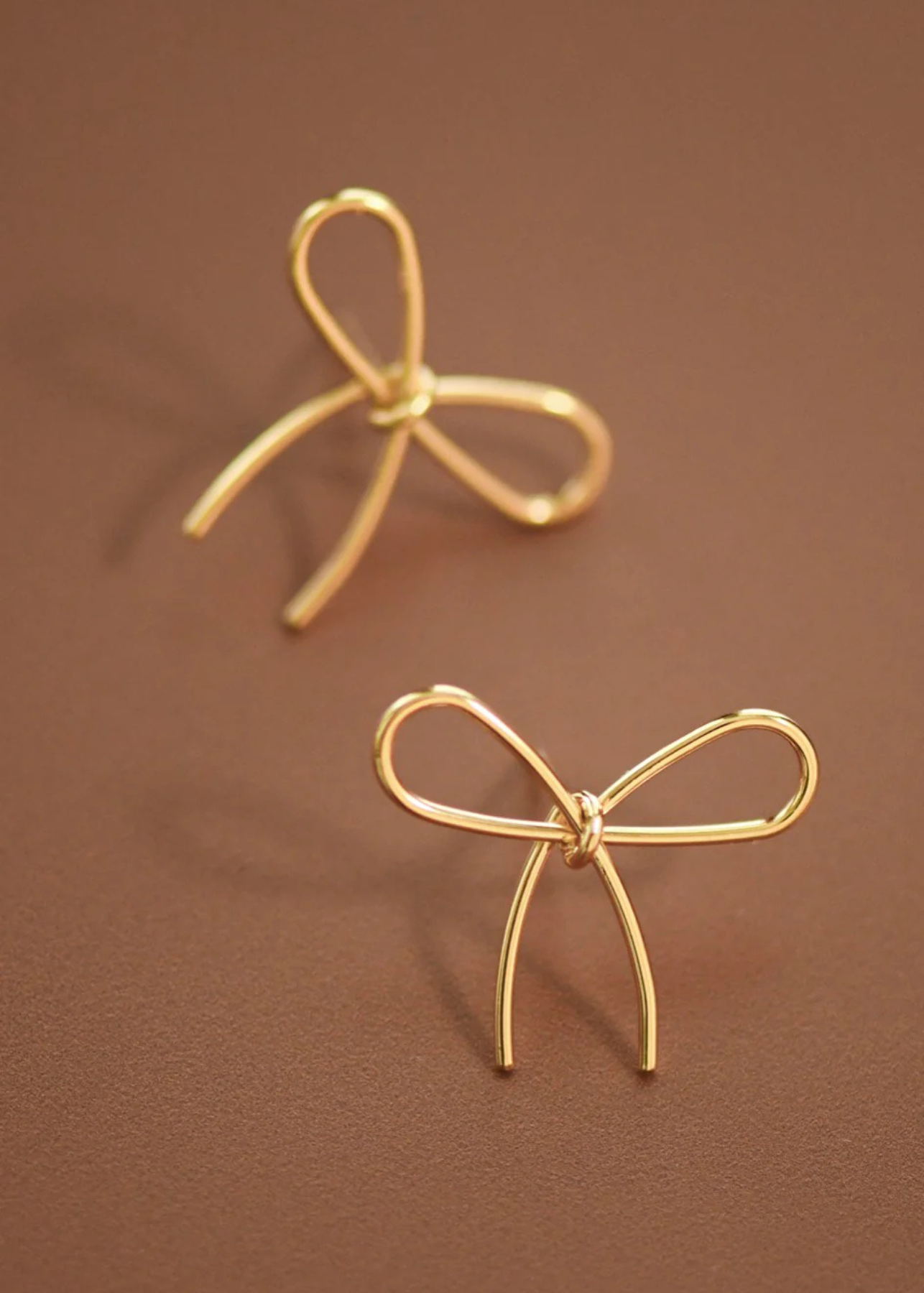 Livie Gold Bow Earrings