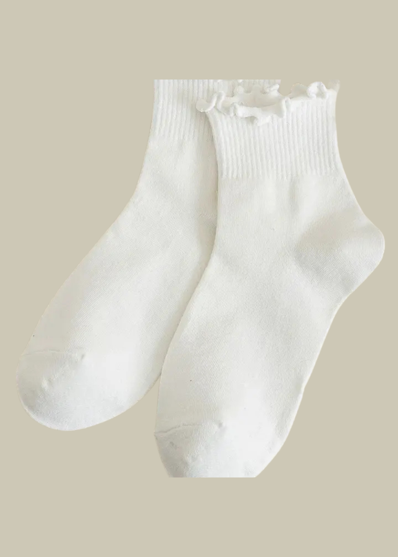 Journee White Ruffle Socks