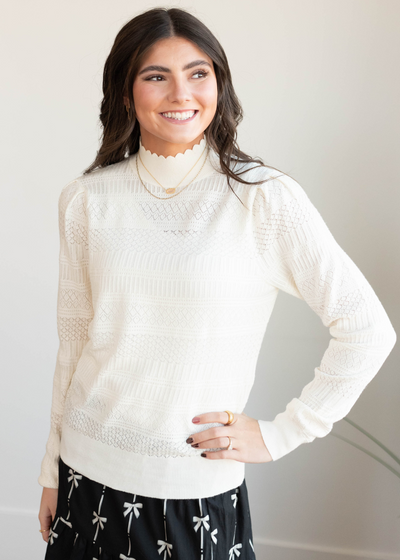 Ivory pattern sweater