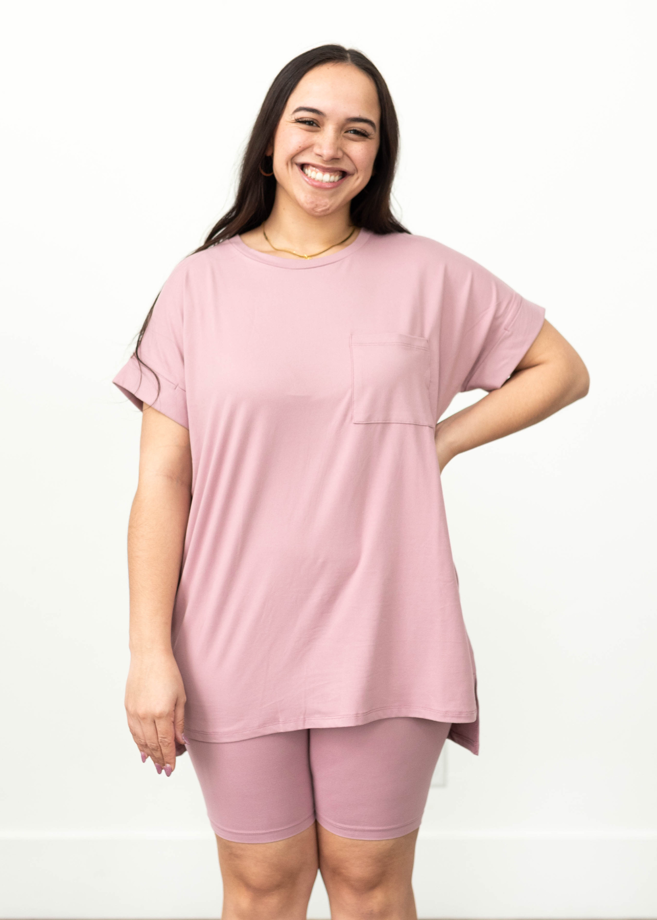 Short sleeve large light rose set