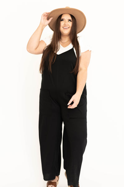 Black jumpsuit in a plus size