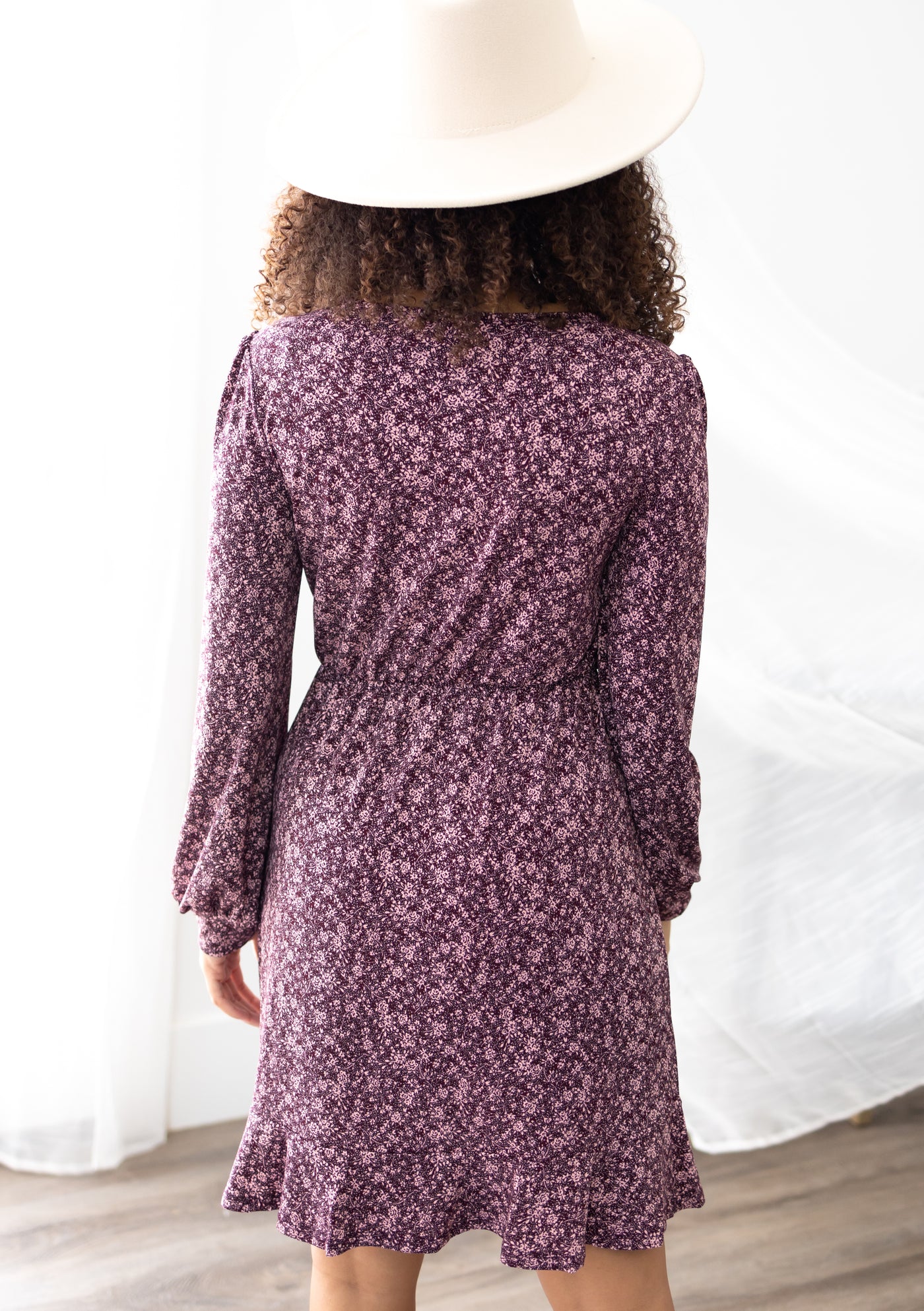 Lorena Plum Floral Dress