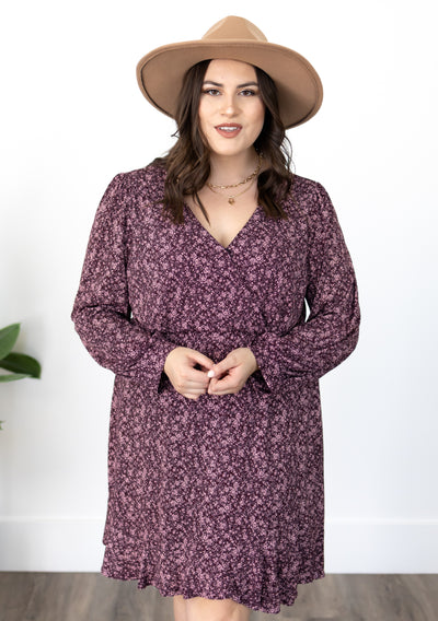 Lorena Plum Floral Dress