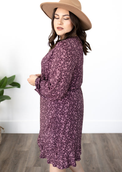 Lorena Plum Floral Dress