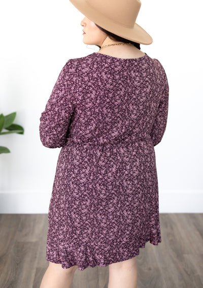 Lorena Plum Floral Dress