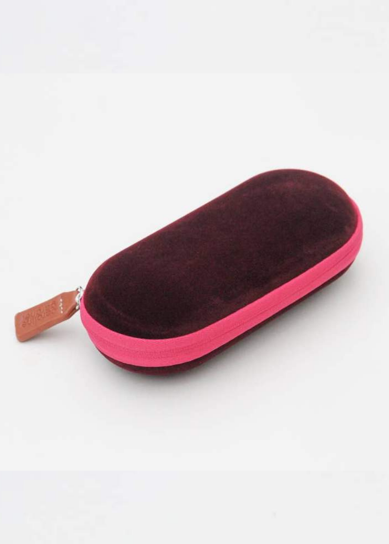 Burgundy Velvet Glasses Case