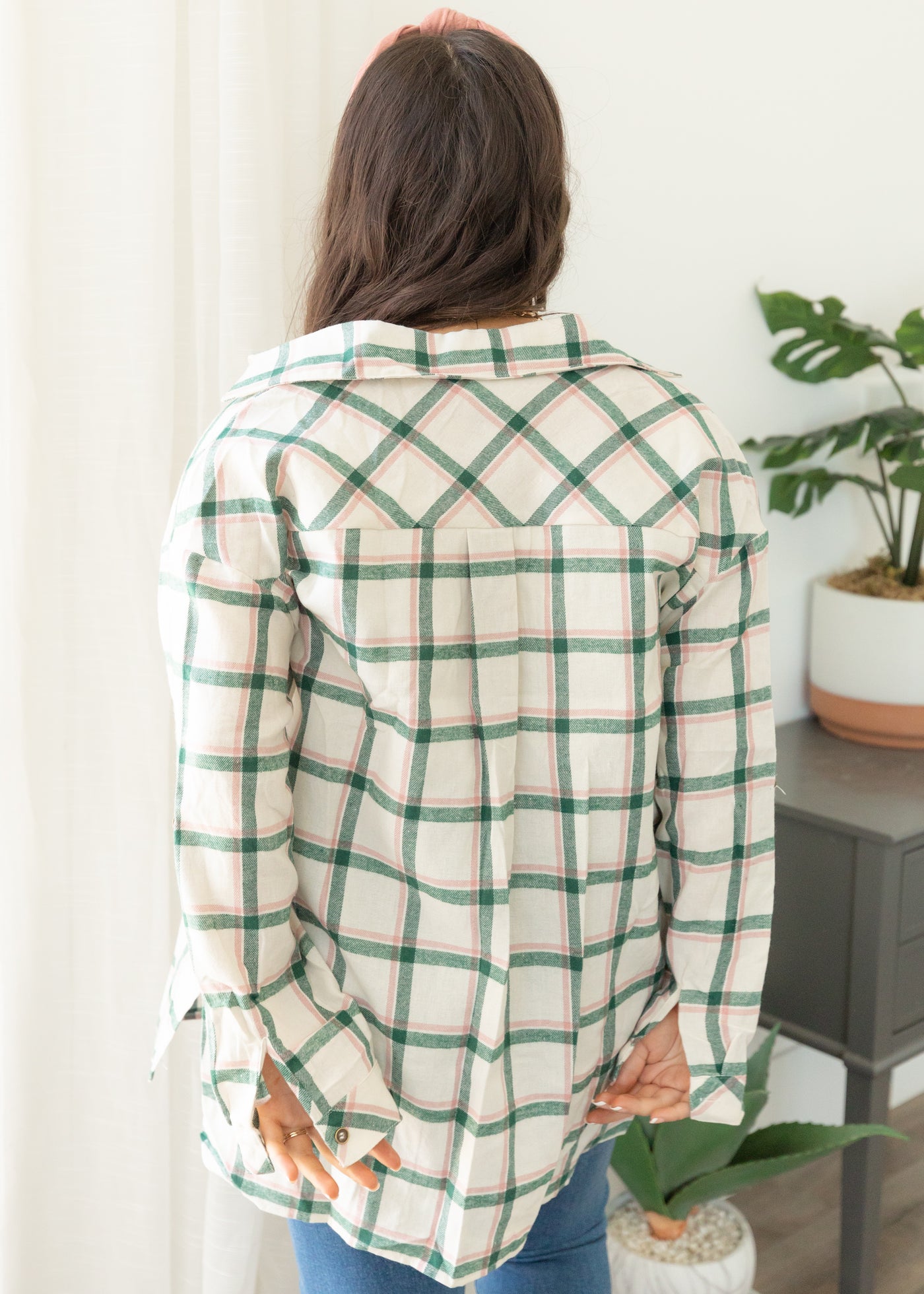 Verity Green Plaid Top