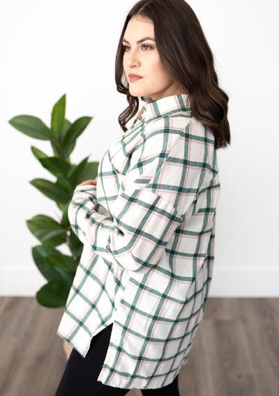 Verity Green Plaid Top