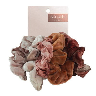 Rust Tie Dye Scrunchies 5-Pack