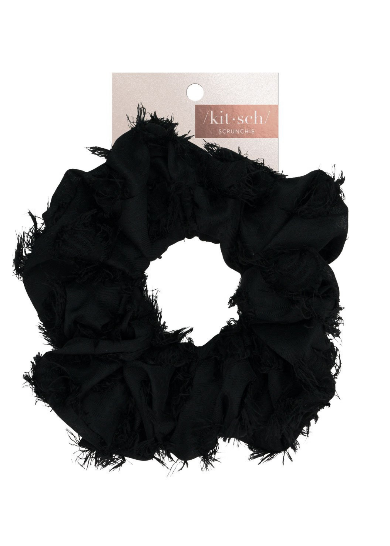 Frayed Black Brunch Scrunchie